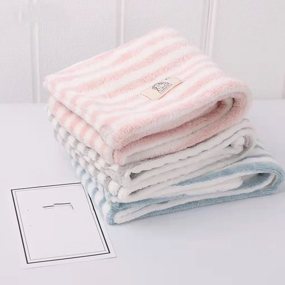 Breathable Strips microfiber Hair Turban Wraps - Perfect Gift(Pink) - Picture 5 of 16